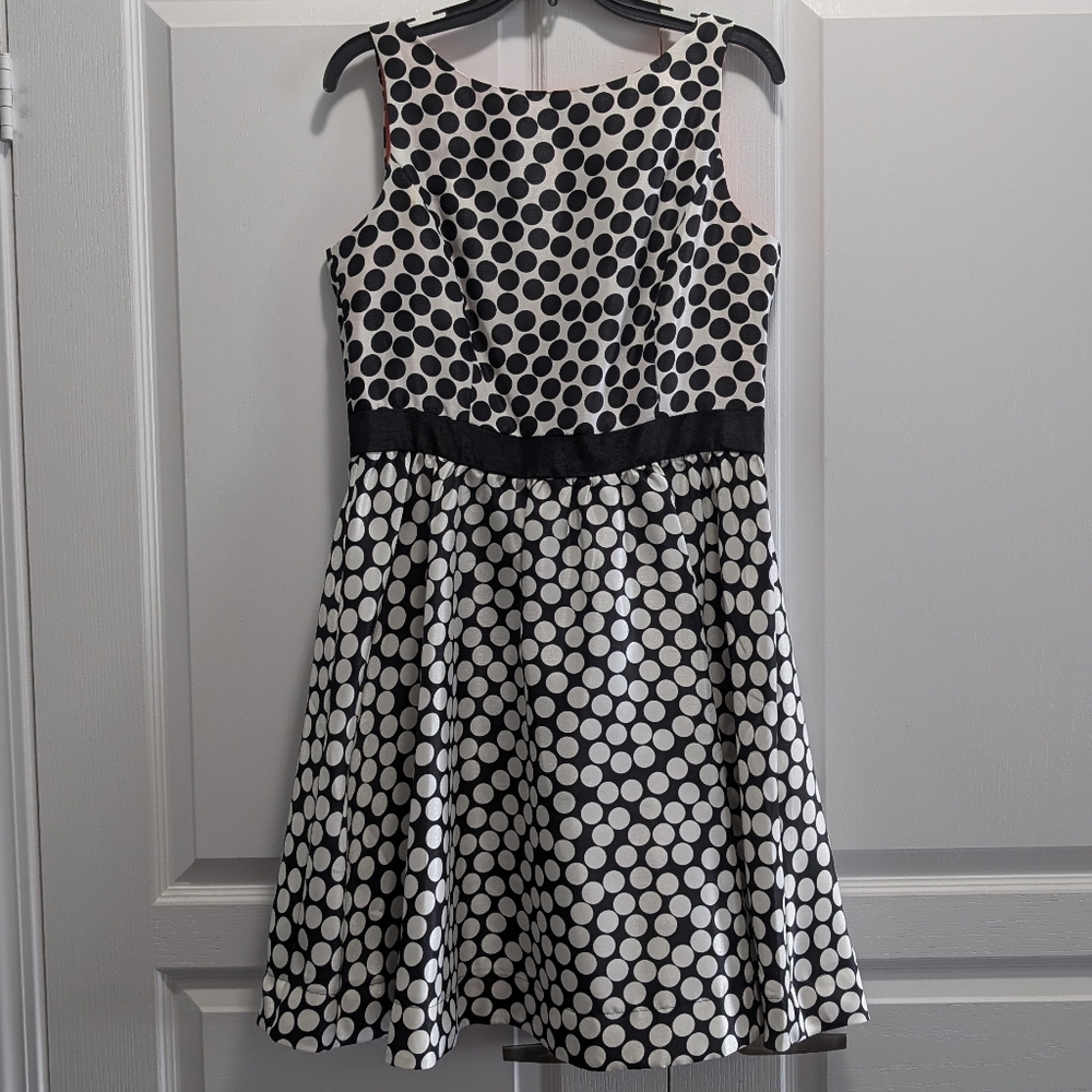 Julian Taylor Black and White Polka Dot dress